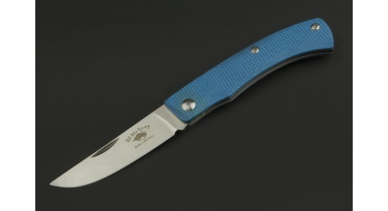 Ed Mahony Landslide Slipjoint Taschenmesser Skyblue G-10, D2 Stahl