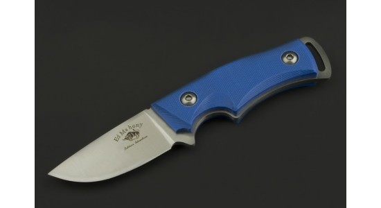 Ed Mahony Skywalk Neck Knife Taschenmesser Blue-G10, D2 Stahl