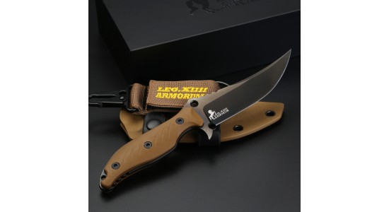 OMNIVORE Skinning Dagger，mit Kydexscheide Halskette