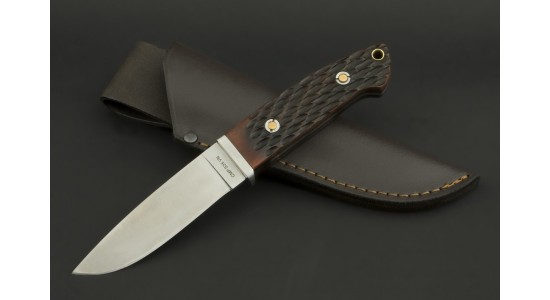 ED MAHONY Drop Point Hunter, Jagdmesser mit Griff aus jigged bone by Ernst Siebeneicher-Hellwig