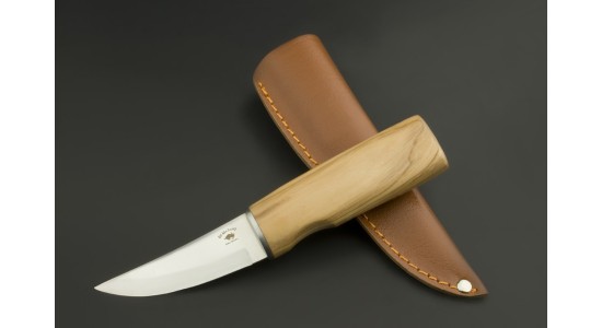 ED MAHONY Nordic Hunter, Jagdmesser mit Griff aus Japanischer Zelkove, 440C