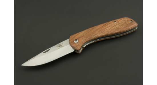 ED MAHONY Bubinga Folder, Taschenmesser, Griff aus Bubingaholz, 440C