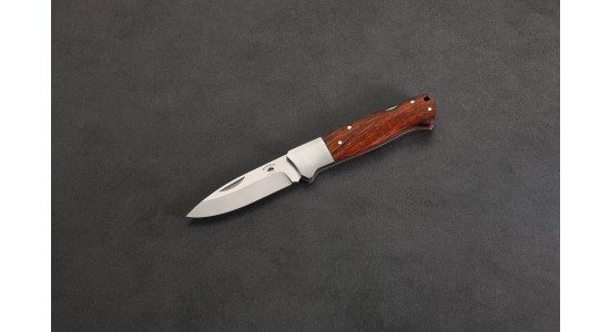 ED MAHONY Buffalo Folder III, Taschenmesser, D2 Stahl,  Sandelholz Griffschalen