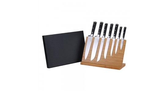 Ernst Siebeneicher-Hellwig - 7-tlg. Kochmesser-Set "Professional Chef Knives" inkl. Bambustständer