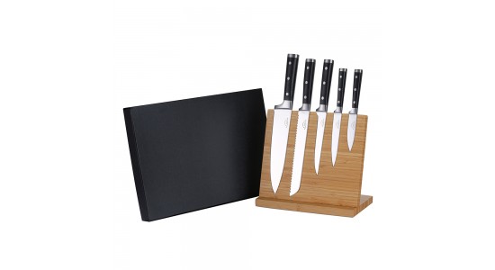 Ernst Siebeneicher-Hellwig 5-er  Kochmesser Set "Professional Chef Knives" aus Japanischer High-Carbon Edelstahl mit Magnetständer