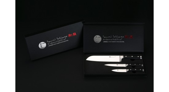 IZUMI ICHIAGO - 3-tlg. Santokumesser-Set "Professional Chef Knives"