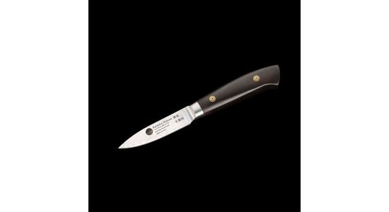 Katahiro Kubota SENSES 3.5" Petty Schälmesser, VG-10 Edelstahl und 66 Lagen Damast mit brüniertem Finish mit Ebenholz-Griff