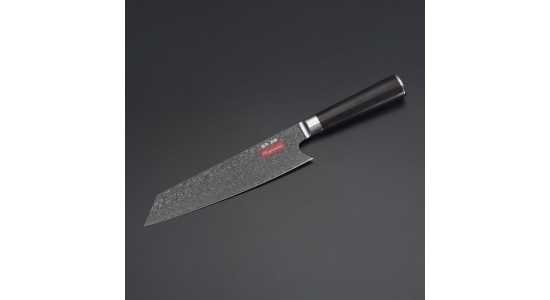 Takahiro Miyazaki Damast Santokumesser 8 inch,  VG-10 Damast mit Griff aus Ebenholz