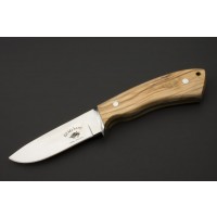 ED MAHONY Beaver Hunter - mazeriertem Olivenholz, Jagdmesser, 440C