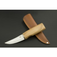 ED MAHONY Nordic Hunter, Jagdmesser mit Griff aus Japanischer Zelkove, 440C