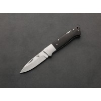 ED MAHONY Buffalo Folder III, Taschenmesser, D2 Stahl, Ebenholz Griffschalen