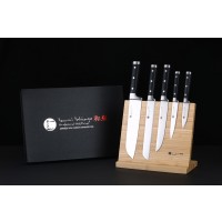 IZUMI ICHIAGO - 5-tlg. Santokumesser -Set "Professional Chef Knives" inkl..Bambus-Magnetmesserhalter