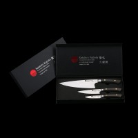 KATAHIRO KUBOTA SENSE 3-tlgs. Kochmesser Damast set ,3.5" Petty Schälmesser+ 5" Kochmesser + 8" Kochmesser , Japanischer VG-10 damast Edelstahl mit  Griff Ebenholz