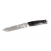 ED MAHONY Ebony Folder 3rd Generation Taschenmesser, Liner Lock, Fibercarbon Griffschalen,  mit Lederetui, 440C