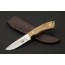 ED MAHONY Beaver Hunter - mazeriertem Olivenholz, Jagdmesser, 440C