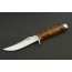 ED MAHONY Taiga Hunter Jagdmesser, mit Griff aus Lederstreifen, 440C